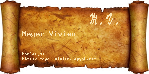 Meyer Vivien névjegykártya
